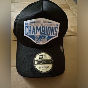 Detroit Lions New Era 9Forty SnapBack Adjustable Hat 2024 NFC Champions